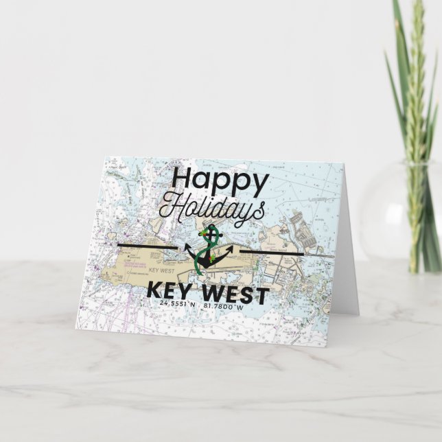 Seas & Greetings Chart- Key West Holiday Card (Front)