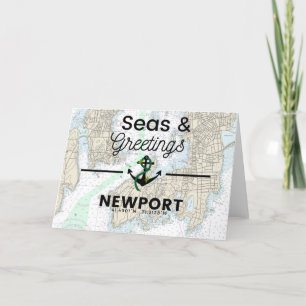 Seas & Greetings Chart-Newport Holiday Card