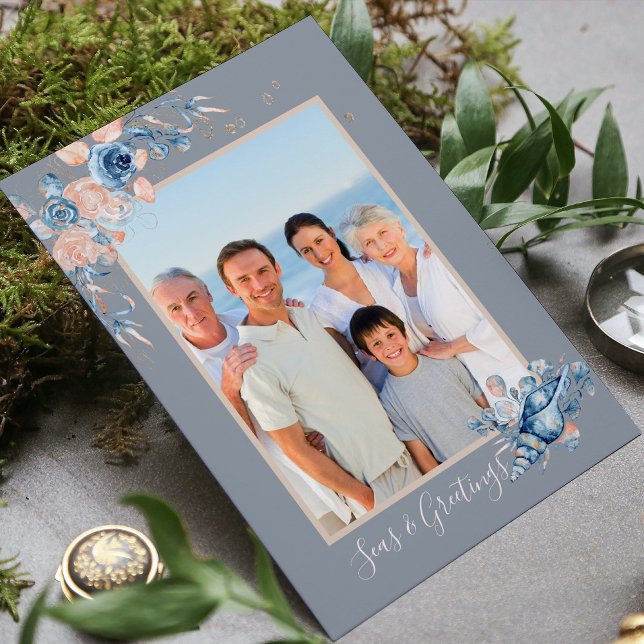 Seas & Greetings Christmas Nautical Chic Photo (Creator Uploaded)