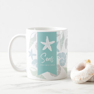Seas & Greetings Seashell Coastal Holiday Coffee Mug