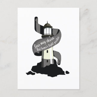 Seas may churn, but hope's light guides invitation postcard