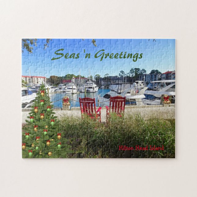 Seas n Greetings Hilton Head Island Harbour Town  Jigsaw Puzzle (Horizontal)