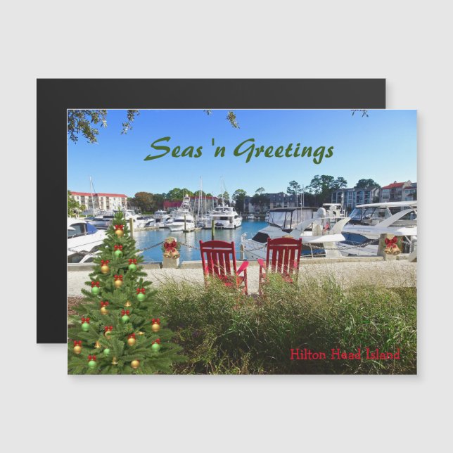 Seas 'n Greetings Hilton Head SC Magnetic Card (Front/Back)