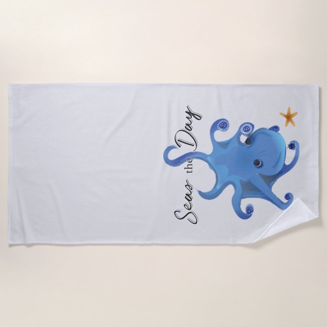 Seas the Day Beach Towel (Front)