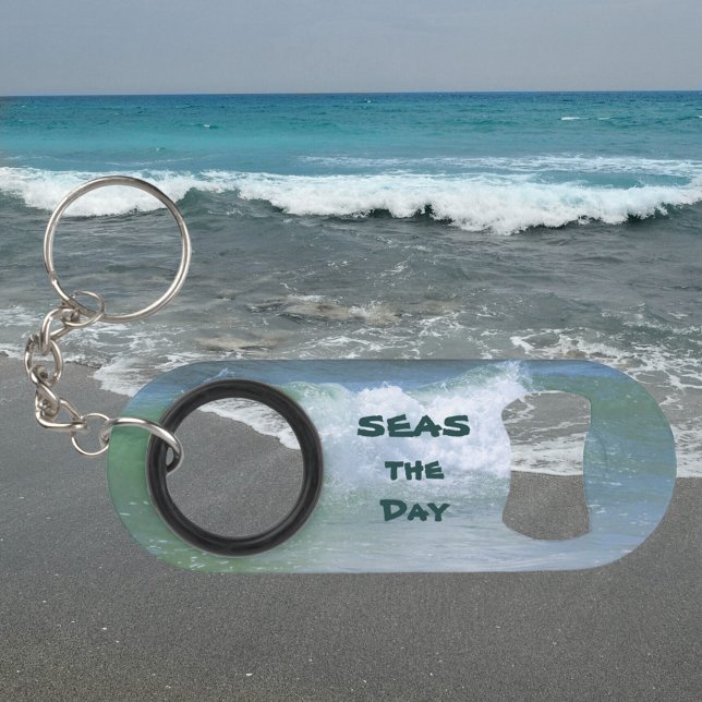 SEAS the Day Breaking Wave with Initials Keychain Bottle Opener (Creator Uploaded)