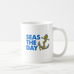 Seas The Day Cartoon Ancre Mug
