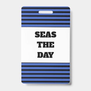 Seas The Day Cruise Vacation Cabin Key Lanyard Badge