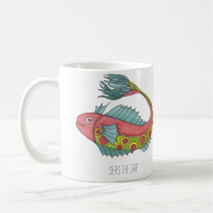 Seas the Day Fish Mug