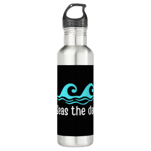 Seas The Day Funny Ocean 710 Ml Water Bottle