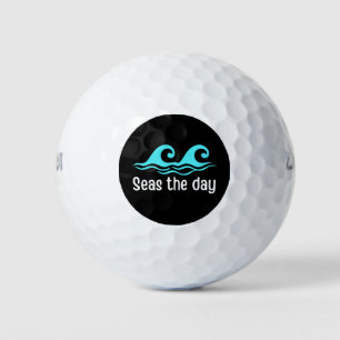 Seas The Day  Funny Ocean Golf Balls