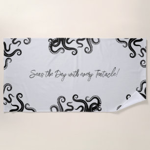 Seas the Day Octopus Beach Towel