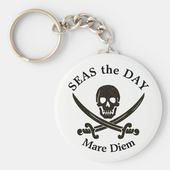 Seas the Day Pirate Keychain (Front)