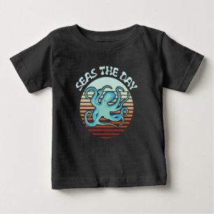 Seas The Day Summer Vibes Octopus Baby T-Shirt
