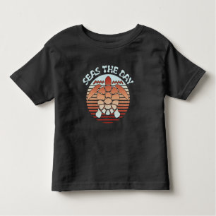 Seas The Day Summer Vibes Turtle Toddler T-shirt