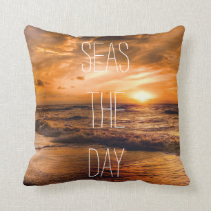Seas The Day Throw Pillow