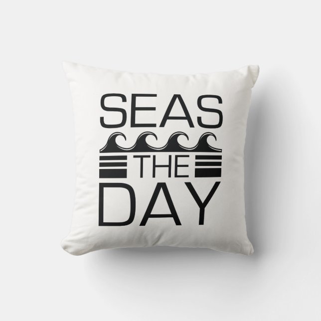 Seas The Day Throw Pillow (Front)