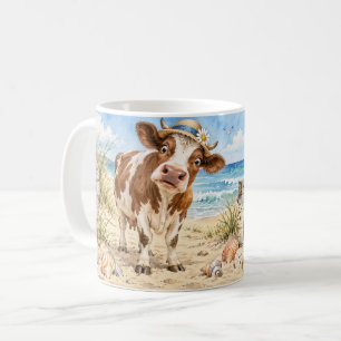 Seas the Moo-ment Cow Beach Mug