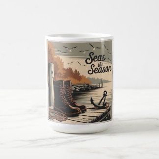 Seas The Season Vintage Nautical Fall Design Magic Mug