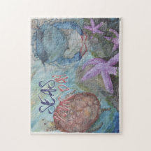 Seas Your Day Vie marine Aquarelle puzzle 11x14"