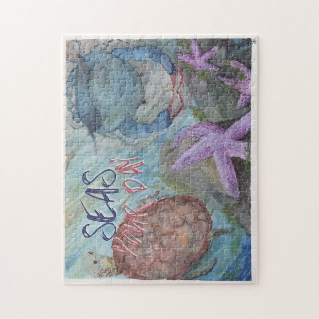 Seas Your Day Vie marine Aquarelle puzzle 11x14" (Vertical)