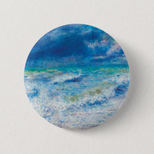 Seascape (1897) by Pierre-Auguste Renoir 2 Inch Round Button