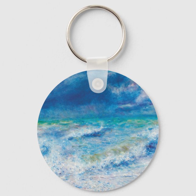 Seascape (1897) by Pierre-Auguste Renoir Keychain (Front)