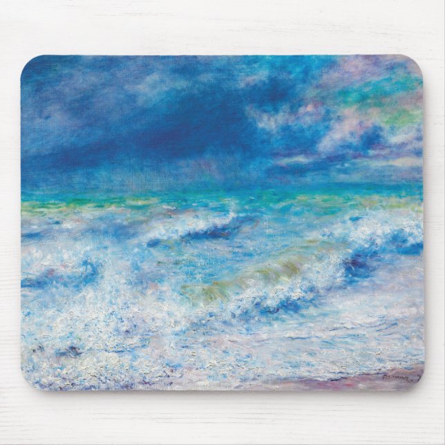 Seascape (1897) by Pierre-Auguste Renoir Mouse Pad (Front)