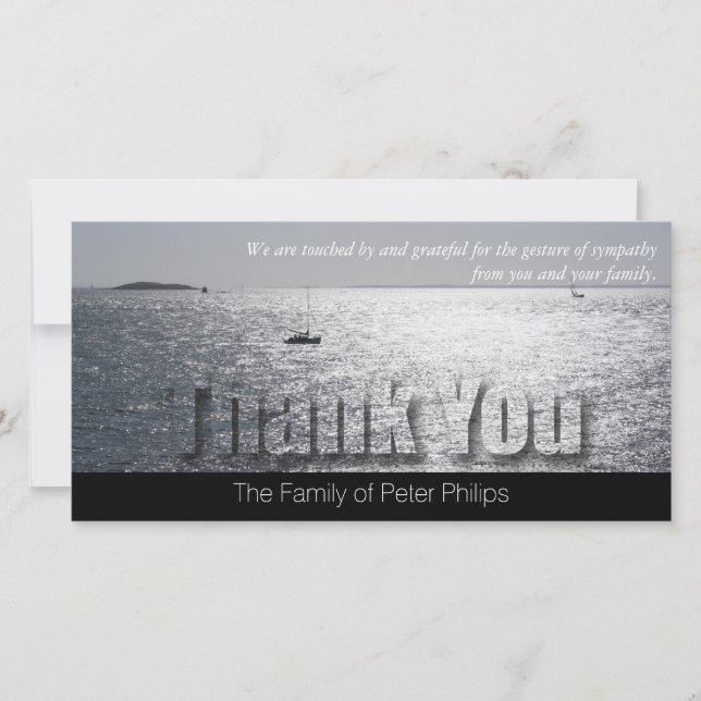 Seascape 2 Modern Sympathy Thank You (Front)