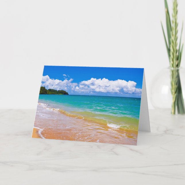 Seascape Along Hanalei Bay Card (Front)