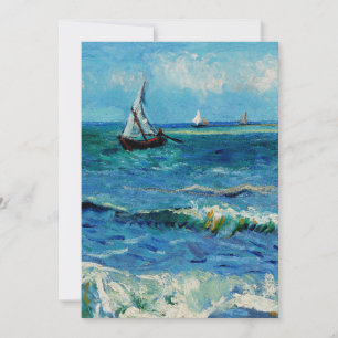 Seascape at Les Saintes-Maries Fine Art Invitation