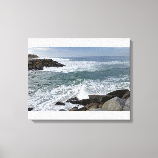 Seascape at Ponto Beach, Carlsbad, CA Canvas Print (Front)