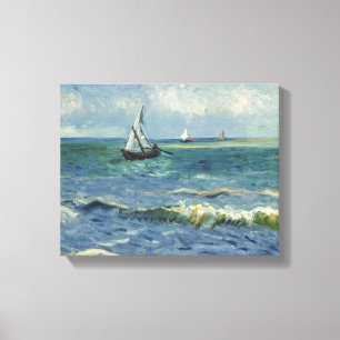 Seascape at Saintes-Maries by Vincent van Gogh Canvas Print
