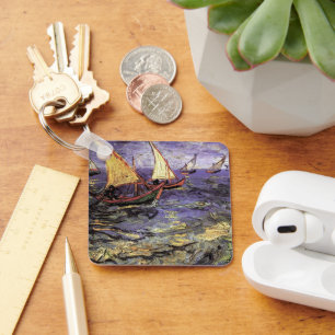 Seascape at Saintes Maries by Vincent van Gogh Keychain