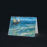 Seascape at Saintes-Maries | Vincent van Gogh Card<br><div class="desc">Seascape at Saintes-Maries (1888) by Vincent van Gogh captures the vibrant movement of the sea along the coast of Saintes-Maries-de-la-Mer in southern France. This painting showcases Van Gogh's energetic brushstrokes and bold use of colour, depicting fishing boats on the water with rolling waves under a breezy sky. The dynamic composition...</div>