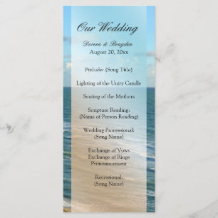 Seascape Beach Wedding Blue Ocean Program