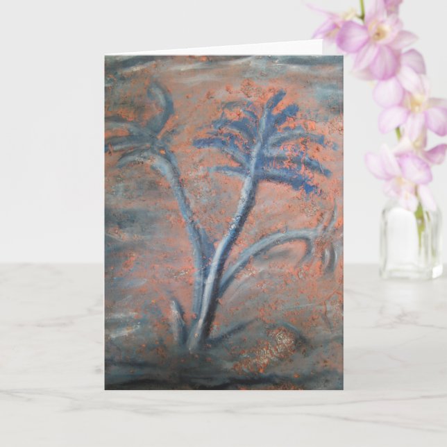 Seascape (blank inside) card (Orchid)