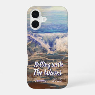 Seascape  Blue Waves NATURE Personalize iPhone 16 Case
