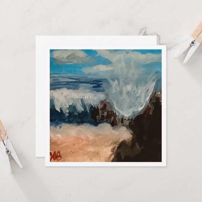 Seascape Card (Front/Back In Situ)