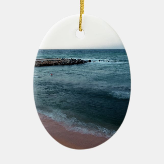 Seascape Ceramic Ornament (Front)