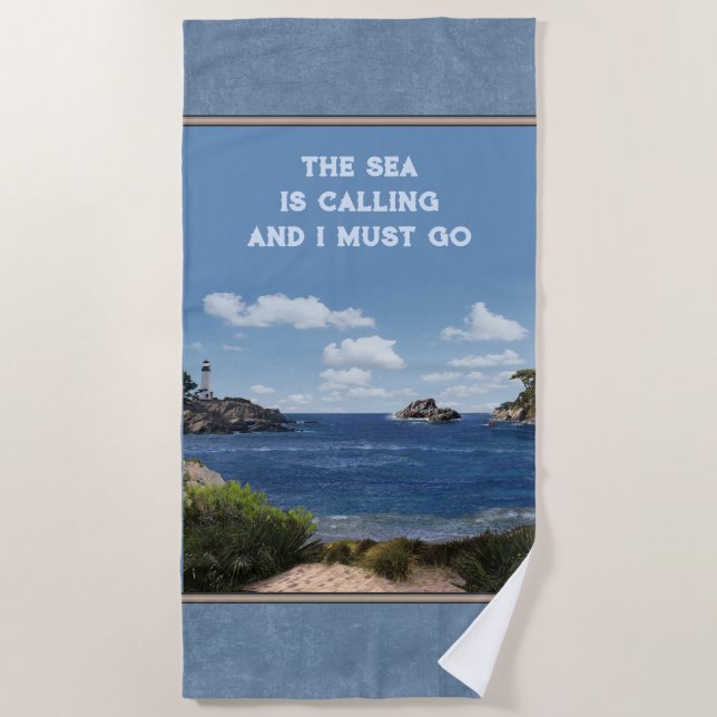 Seascape (customizable) beach towel (Front)