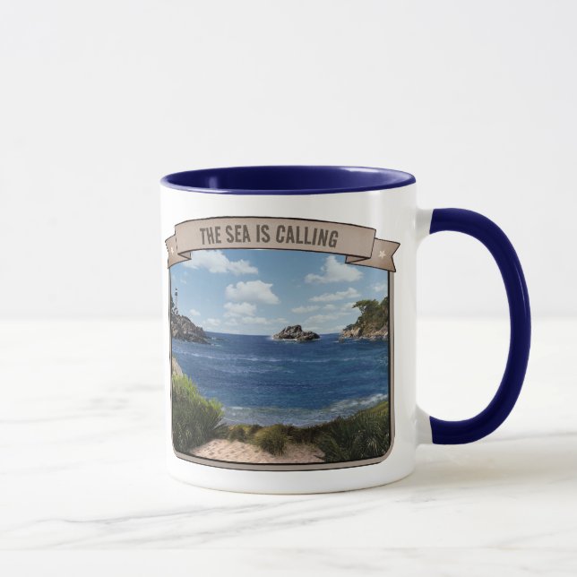 Seascape (customizable) mug (Right)
