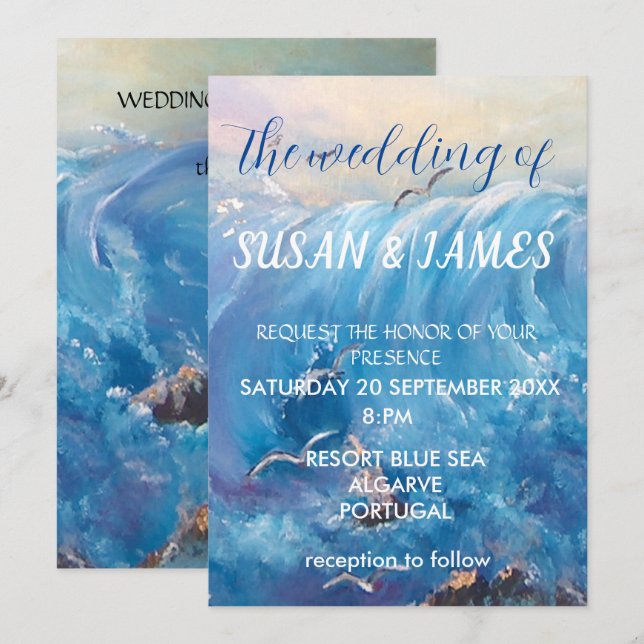 Seascape destination invitation (Front/Back)