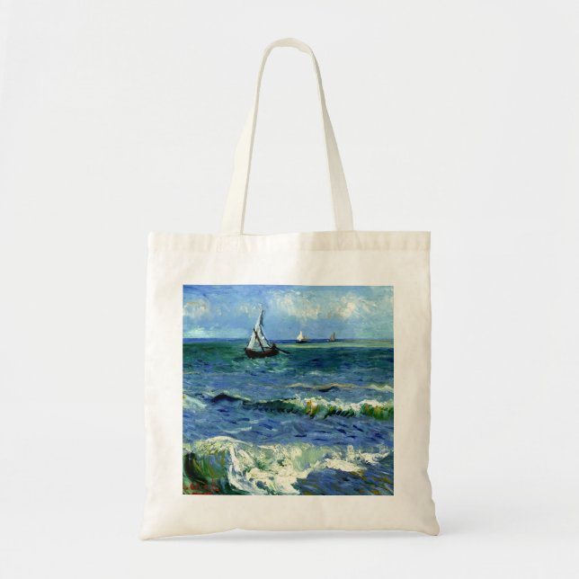 Seascape, fine art painting by Van Gogh Tote Bag (Front)