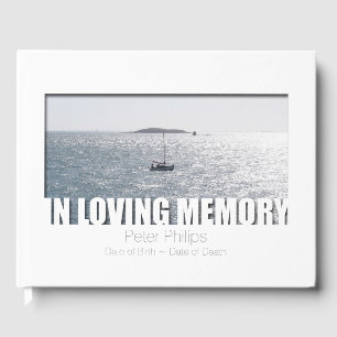 Seascape In Loving Memory Template Guest Book