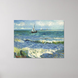 Seascape Les Saintes-Maries-de-la-Mer by Van Gogh Canvas Print