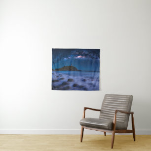 Seascape Lighthouse Milky Way Lanta Island Krabi Tapestry