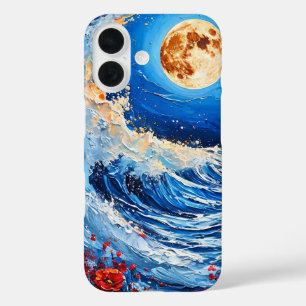Seascape ocean wave coastal aesthetic design iPhone 16 case