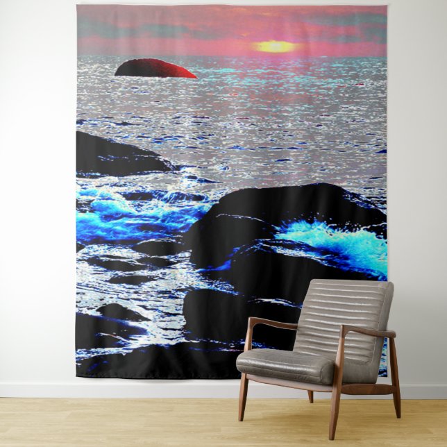 Seascape sunset..... tapestry (In Situ)