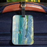 Seascape | Vincent Van Gogh Luggage Tag<br><div class="desc">Seascape near Les Saintes-Maries-de-la-Mer (1888) by Dutch post-impressionist artist Vincent Van Gogh. Original artwork is an oil on canvas seascape painting depicting a boat on an abstract blue ocean.

Use the design tools to add custom text or personalize the image.</div>
