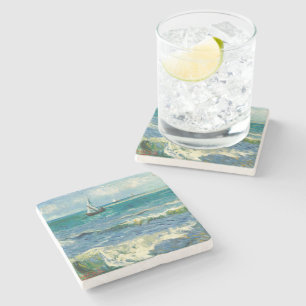 Seascape Vincent van Gogh Stone Coaster